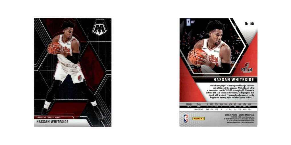 Hassan Whiteside 2019 Panini Mosaic #55 Portland Trail Blazers NM