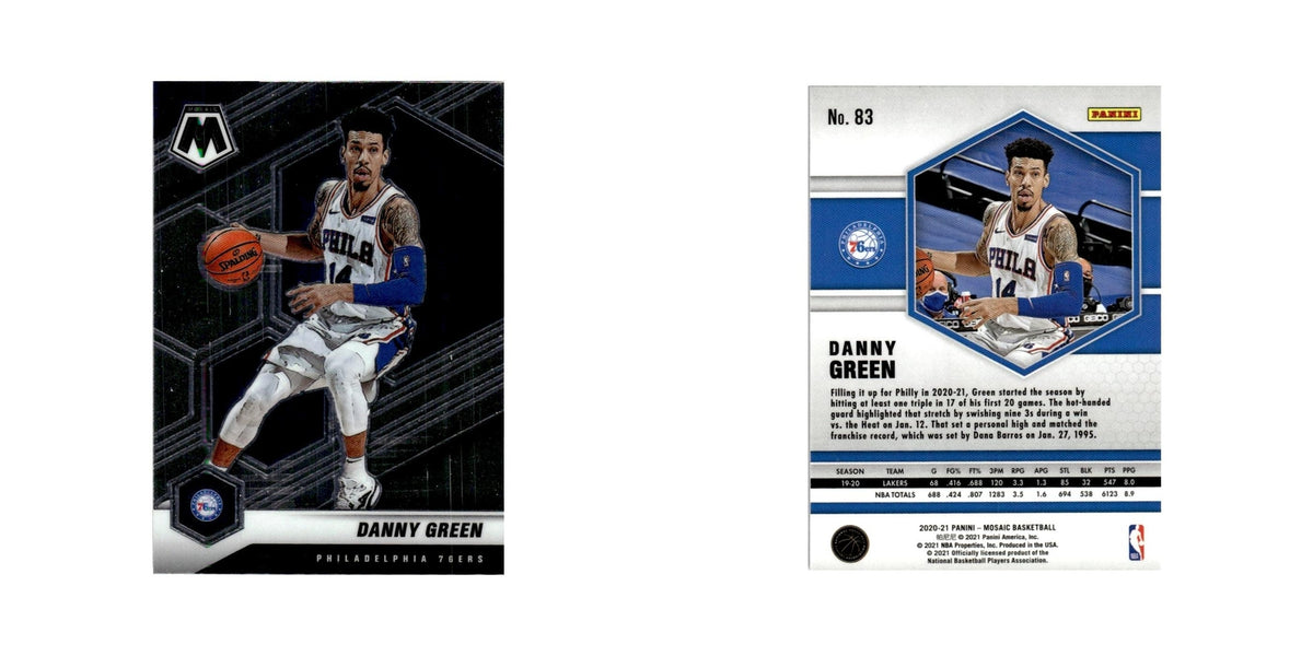 Danny Green 2020 Panini Mosaic #83 Philadelphia 76ers Basketball Card NM