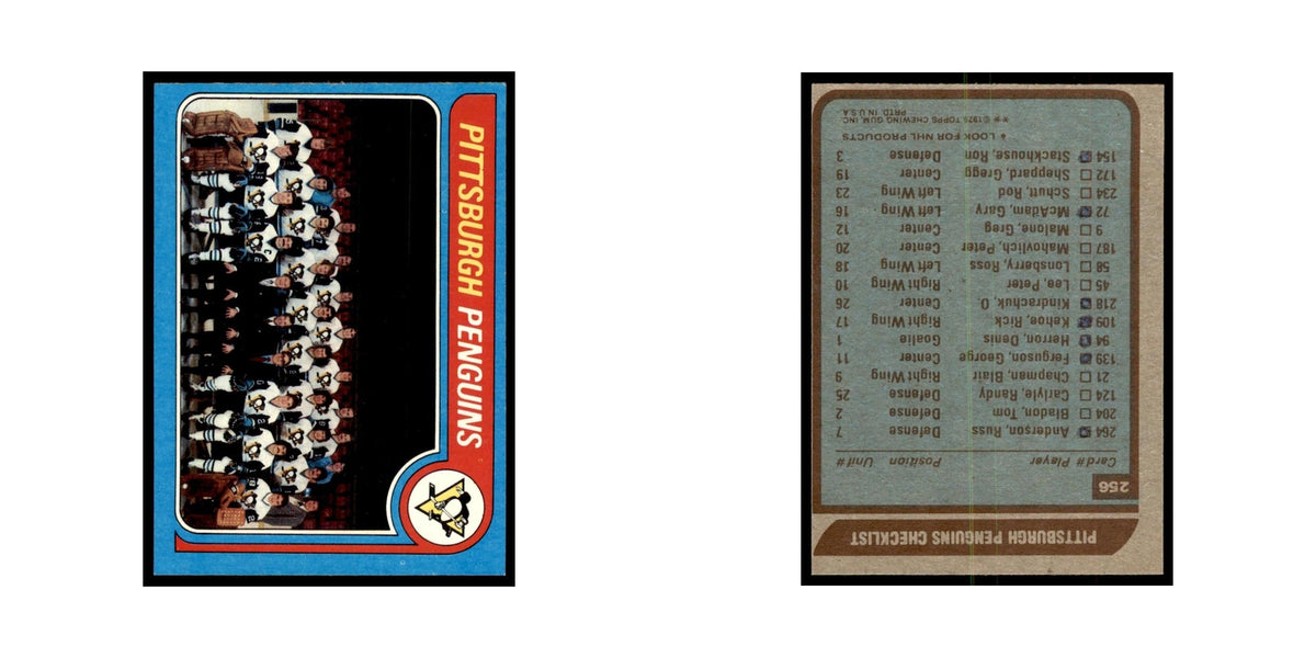Pittsburgh Penguins Team 1979 Topps #256 Pittsburgh Penguins Hockey Card NM