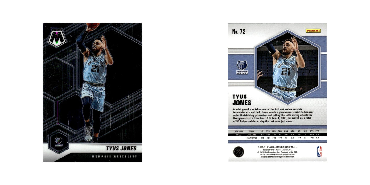 Tyus Jones 2020 Panini Mosaic #72 Memphis Grizzlies Basketball Card NM