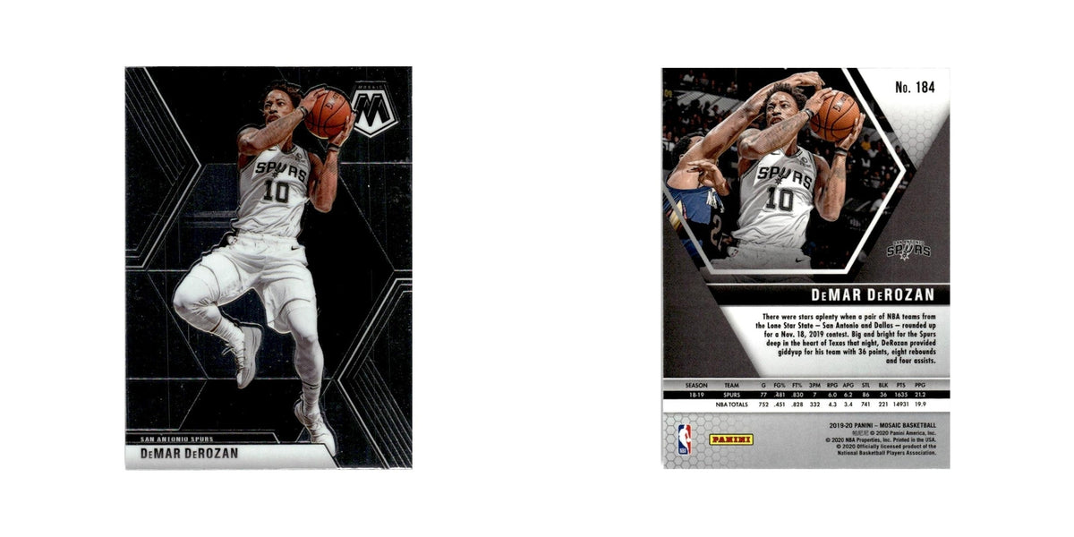 DeMar DeRozan 2019 Panini Mosaic #184 San Antonio Spurs Basketball Card NM