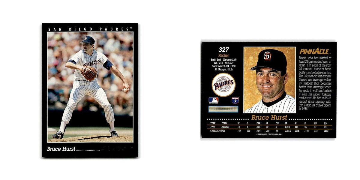 Bruce Hurst 1993 Pinnacle #327 San Diego Padres Baseball Card NM