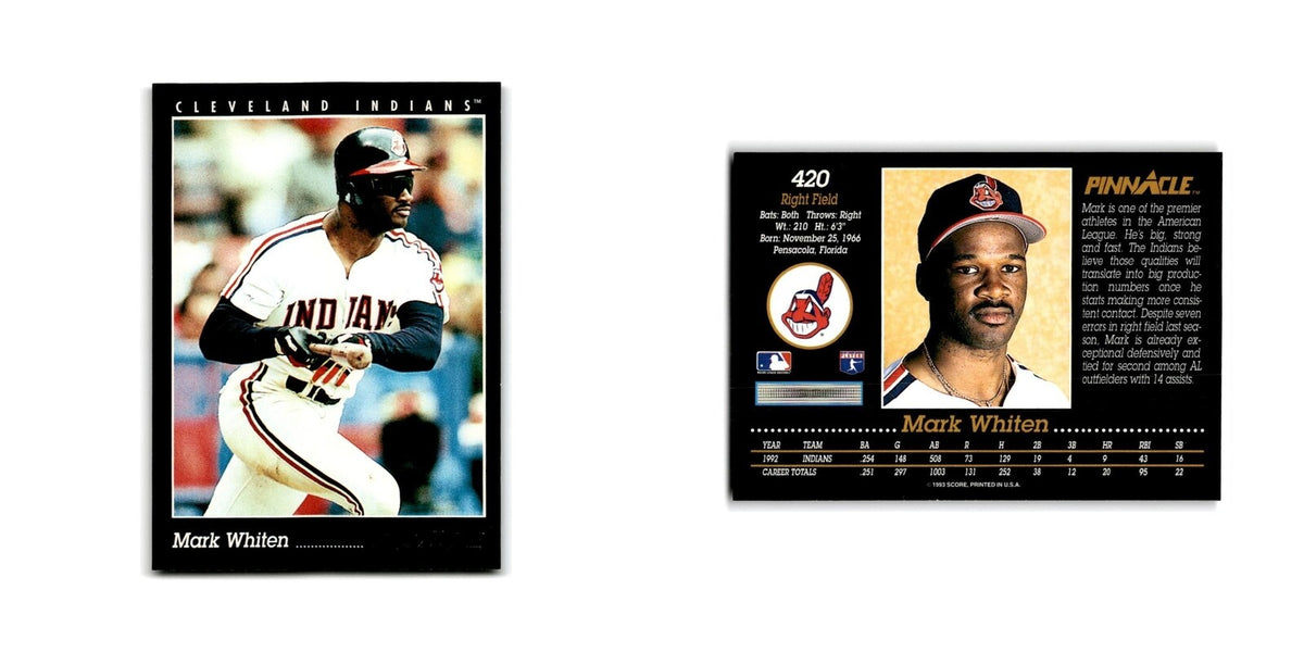 Mark Whiten 1993 Pinnacle #420 Cleveland Indians Baseball Card NM