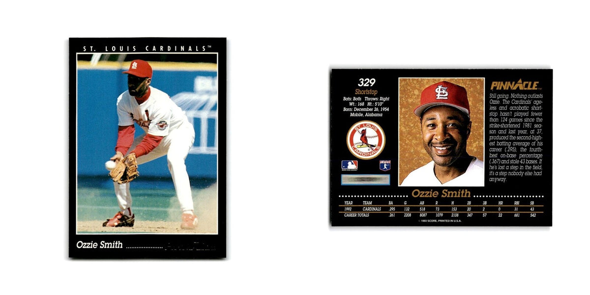 Ozzie Smith 1993 Pinnacle #329 St. Louis Cardinals Baseball Card NM