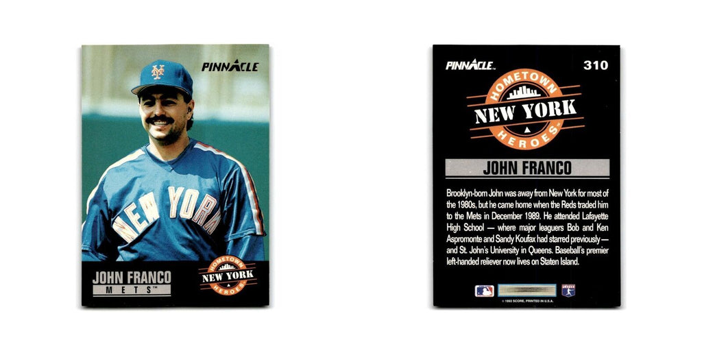 John Franco 1993 Pinnacle #310 New York Mets Baseball Card NM