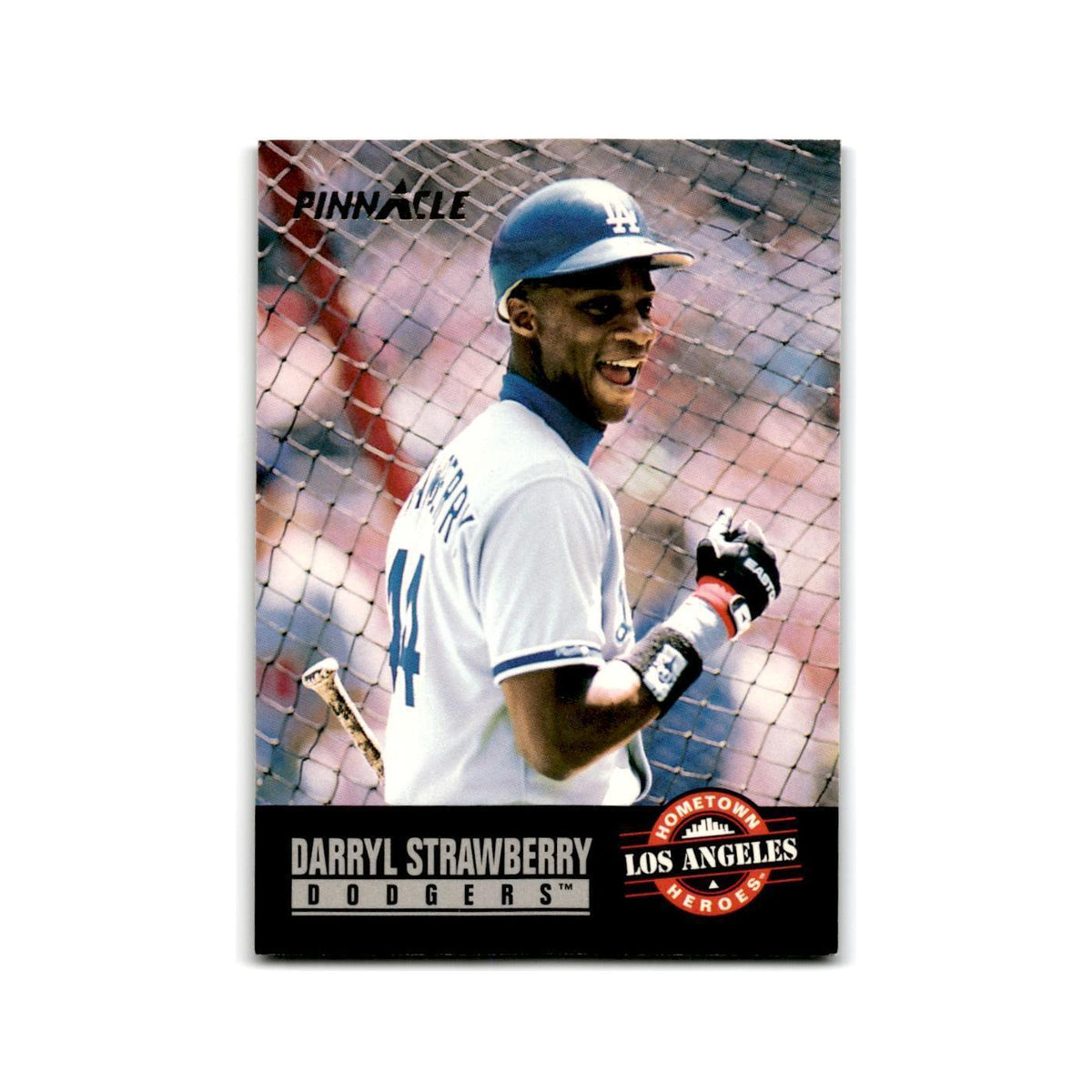 Darryl Strawberry 1993 Pinnacle #309 Los Angeles Dodgers Baseball Card NM