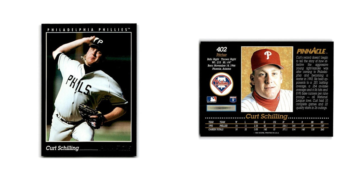 Curt Schilling 1993 Pinnacle #402 Philadelphia Phillies Baseball Card NM