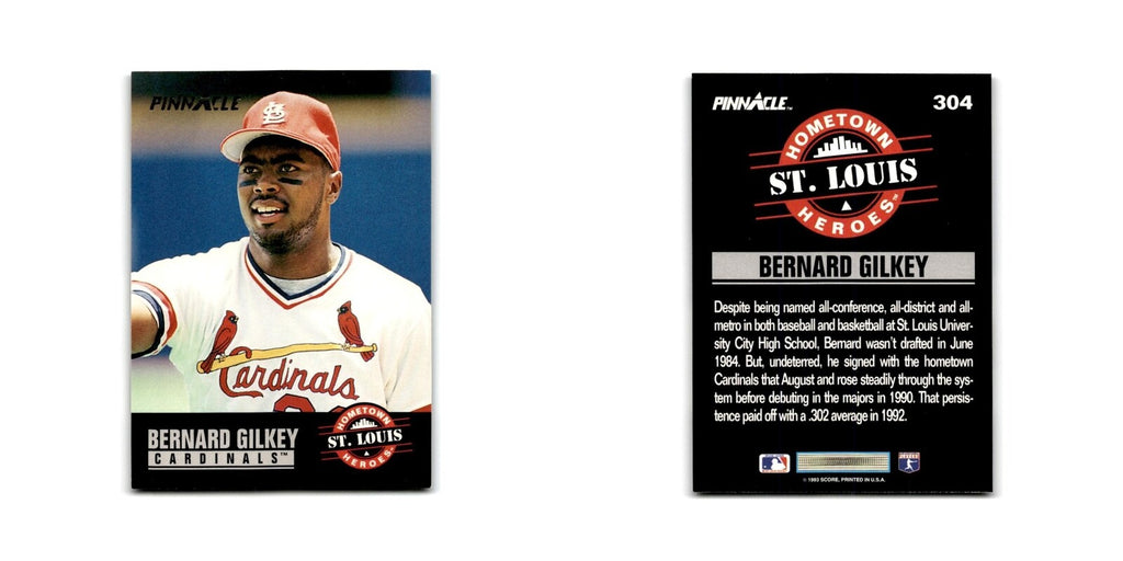 Bernard Gilkey 1993 Pinnacle #304 St. Louis Cardinals Baseball Card NM