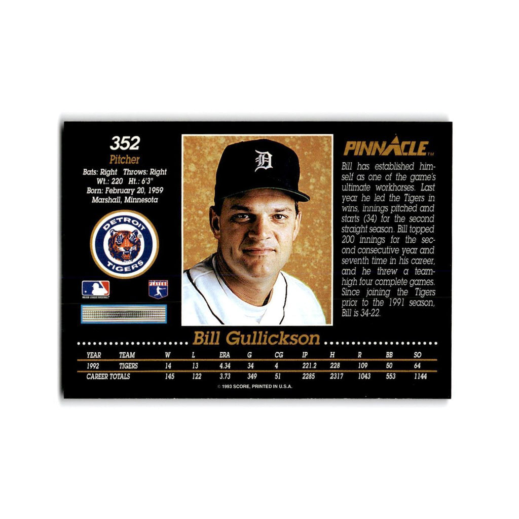 Bill Gullickson 1993 Pinnacle #352 Detroit Tigers Baseball Card NM