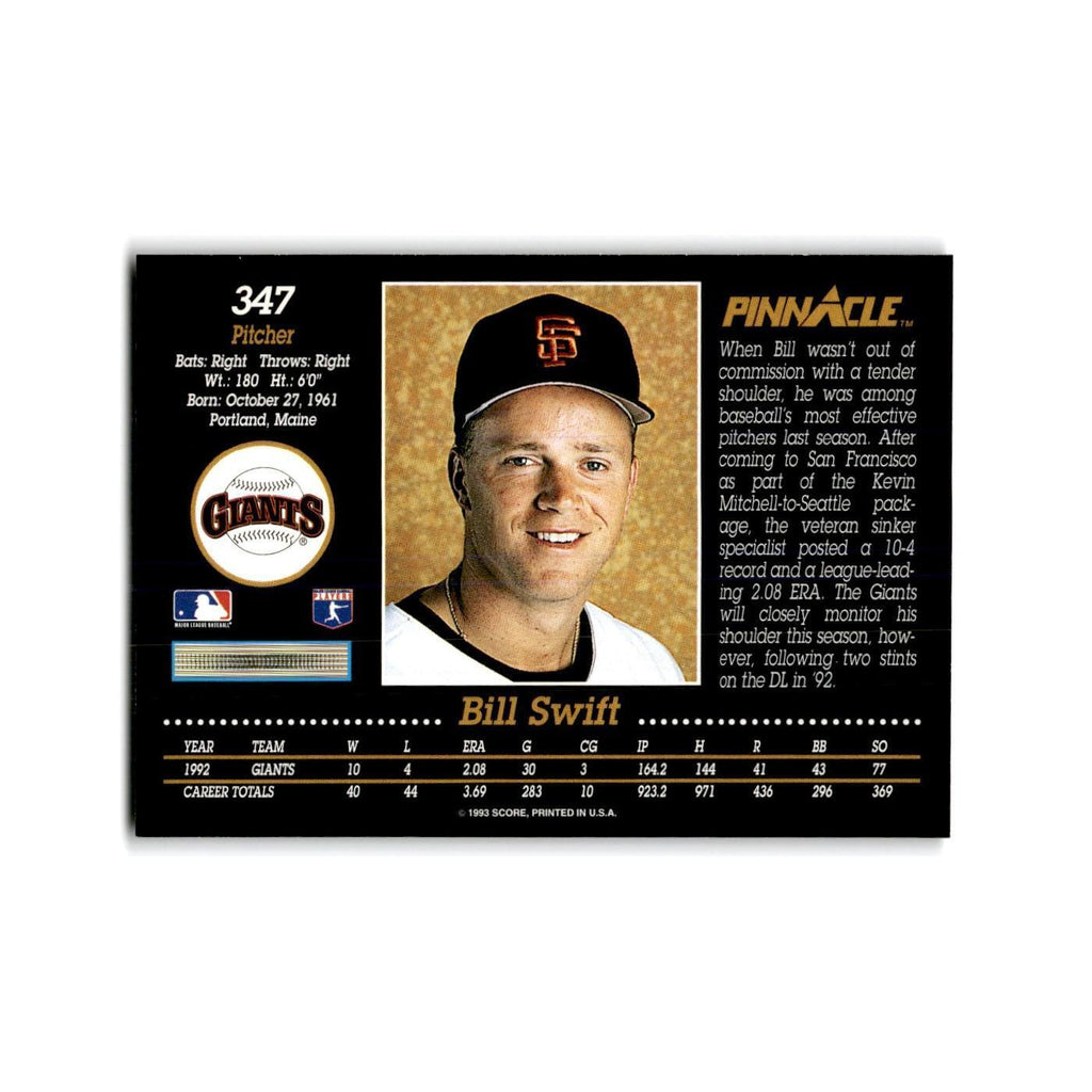 Bill Swift 1993 Pinnacle #347 San Francisco Giants Baseball Card NM