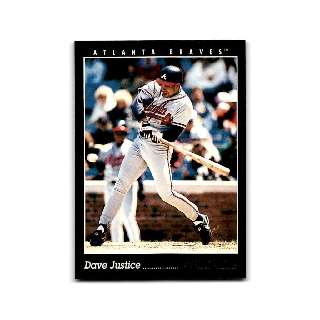 David Justice 1993 Pinnacle #344 Atlanta Braves Baseball Card NM