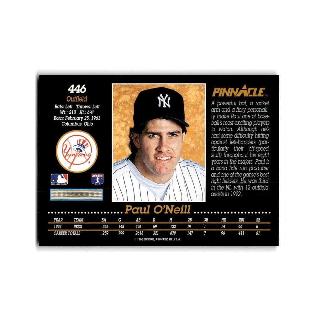Paul O'Neill 1993 Pinnacle #446 New York Yankees Baseball Card NM