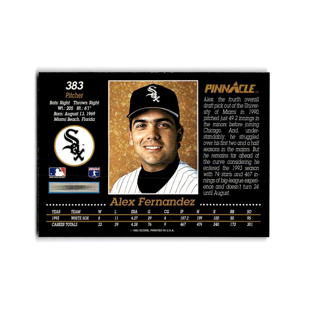 Alex Fernandez 1993 Pinnacle #383 Chicago White Sox Baseball Card NM