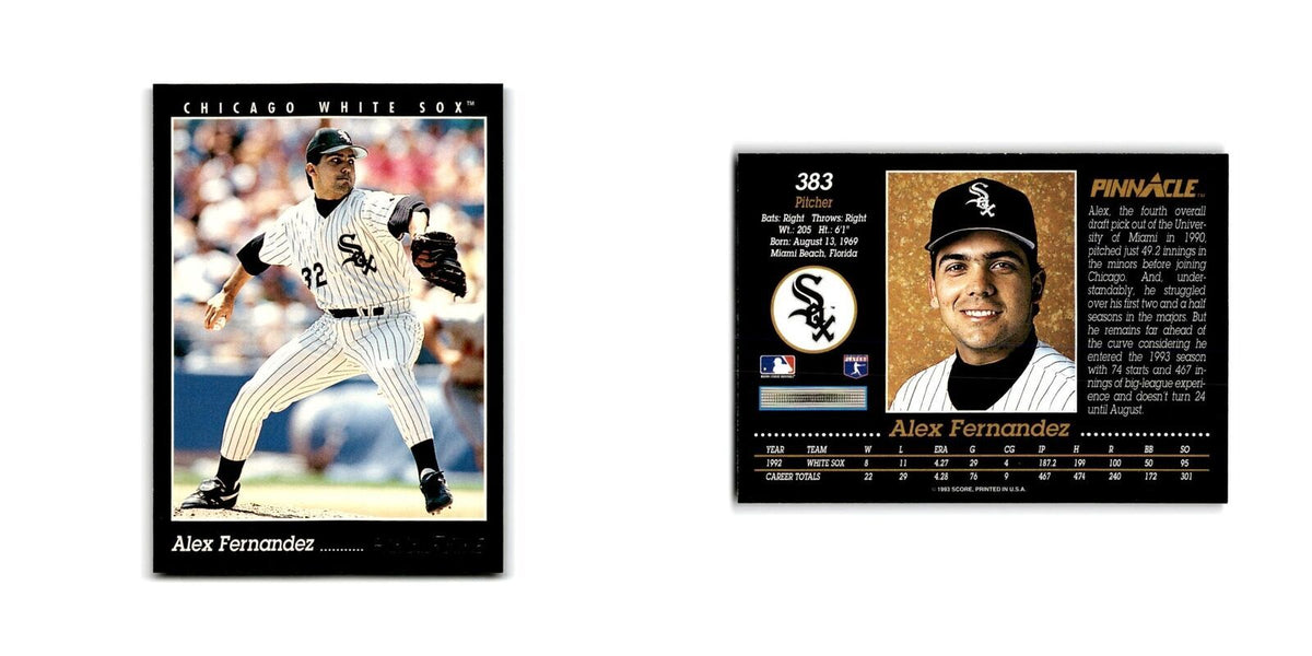 Alex Fernandez 1993 Pinnacle #383 Chicago White Sox Baseball Card NM