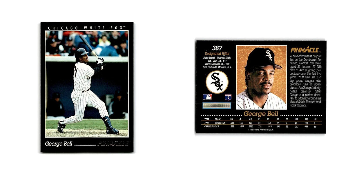 George Bell 1993 Pinnacle #387 Chicago White Sox Baseball Card NM