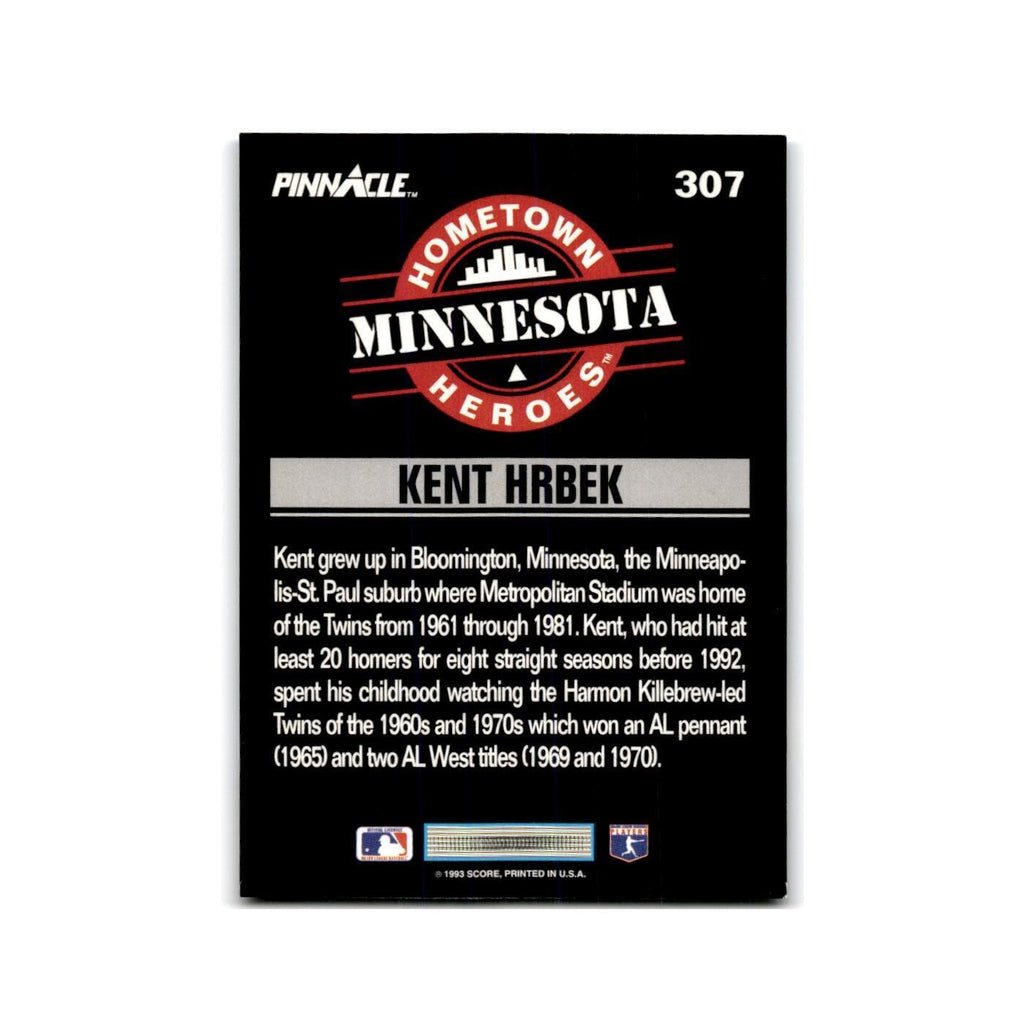 Kent Hrbek 1993 Pinnacle #307 Minnesota Twins Baseball Card NM