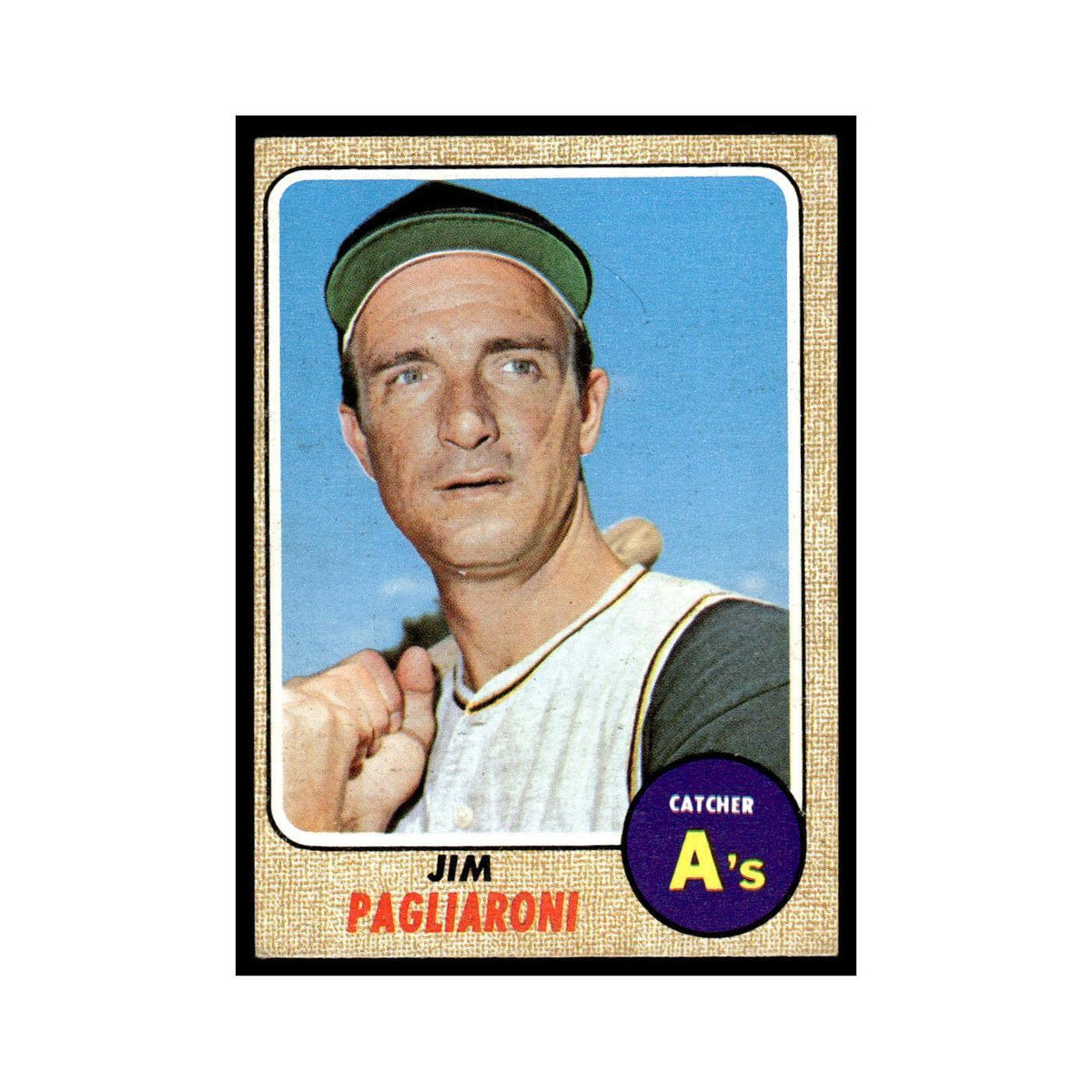 1968 Topps Baseball Card Jim Pagliaroni Athletics #586