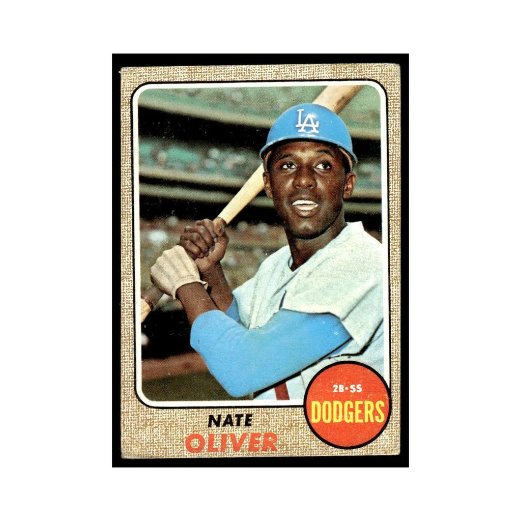 1968 Topps Baseball Card Nate Oliver Dodgers #124