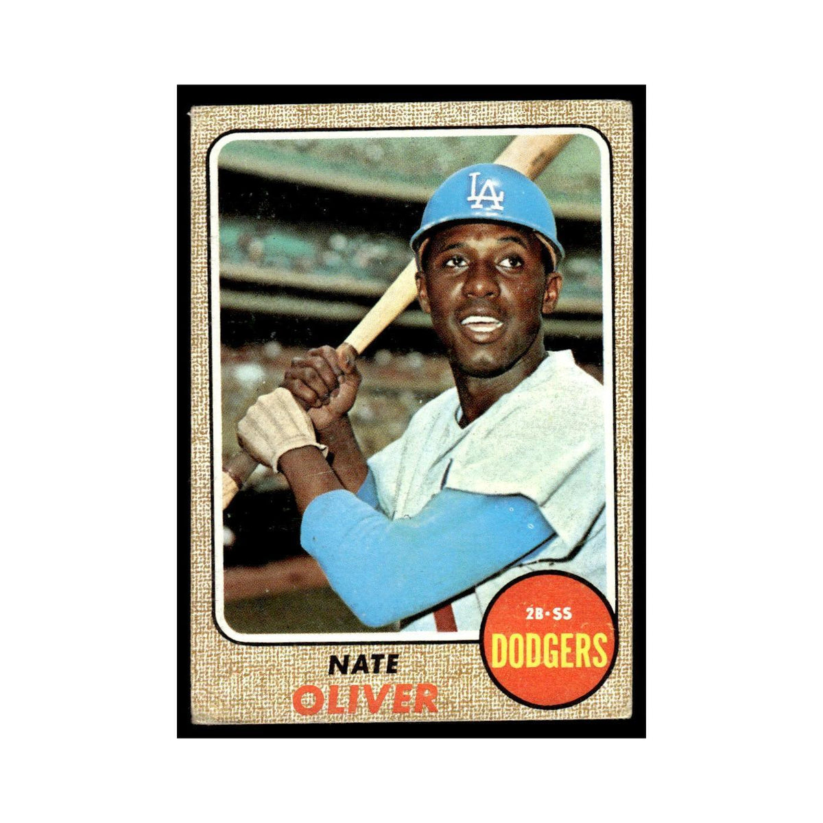 1968 Topps Baseball Card Nate Oliver Dodgers #124