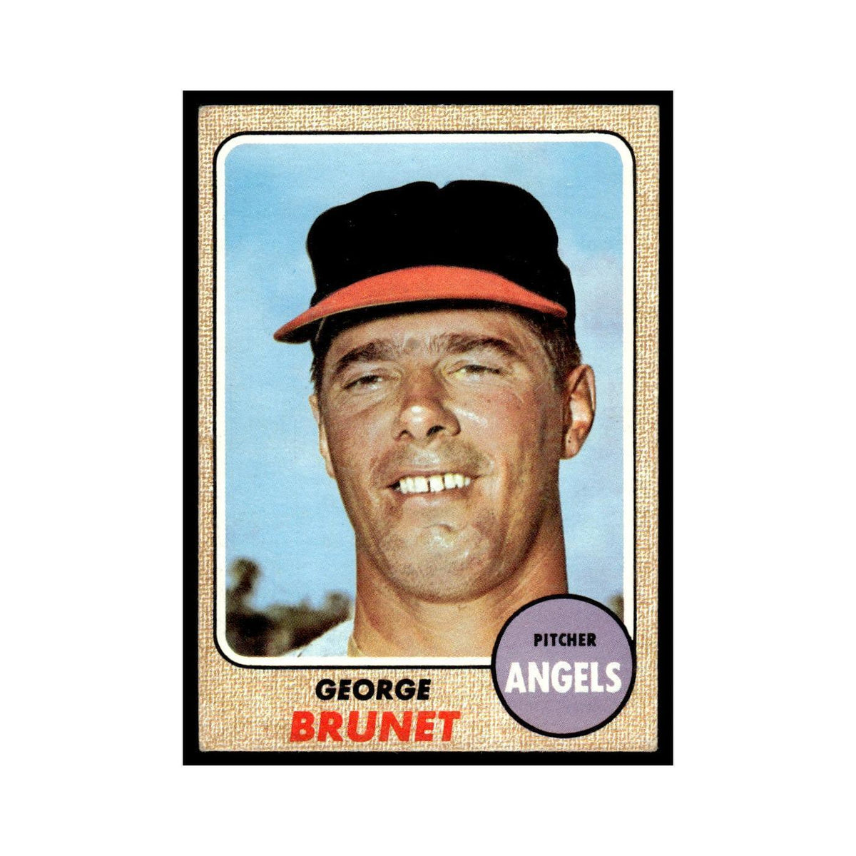 1968 Topps Baseball Card George Brunet Angels #347