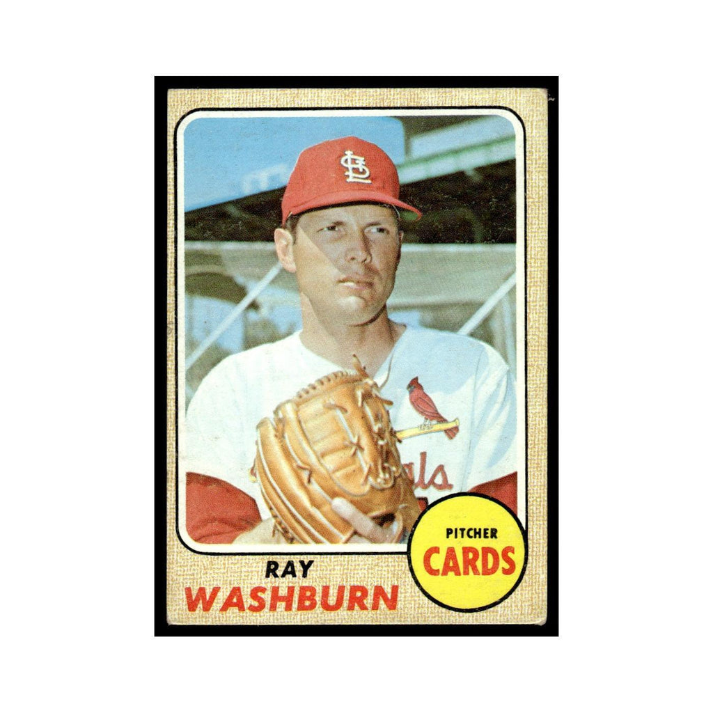 1968 Topps Baseball Card Ray Washburn Cardinals #388