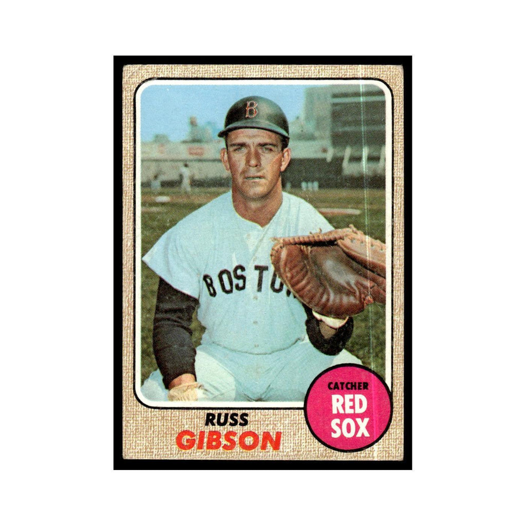 1968 Topps Baseball Card Russ Gibson Red Sox #297
