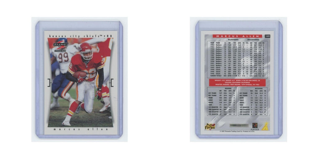 Marcus Allen 1997 Score #109 Kansas City Chiefs Football Card NM