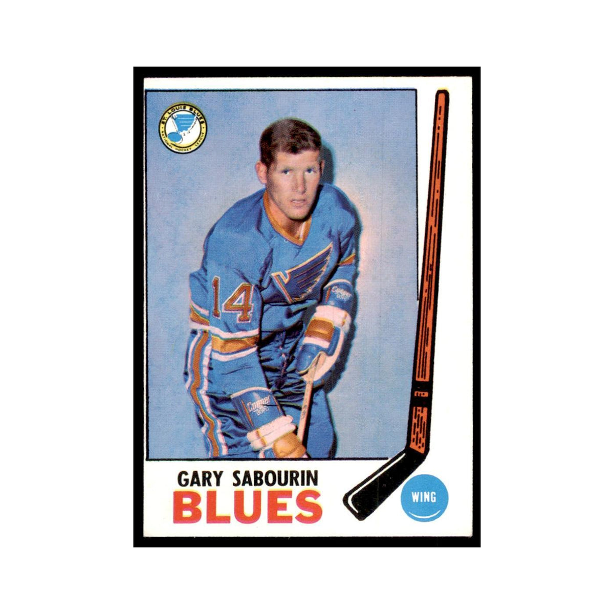 Gary Sabourin 1969 Topps #19 St. Louis Blues Hockey Card EX