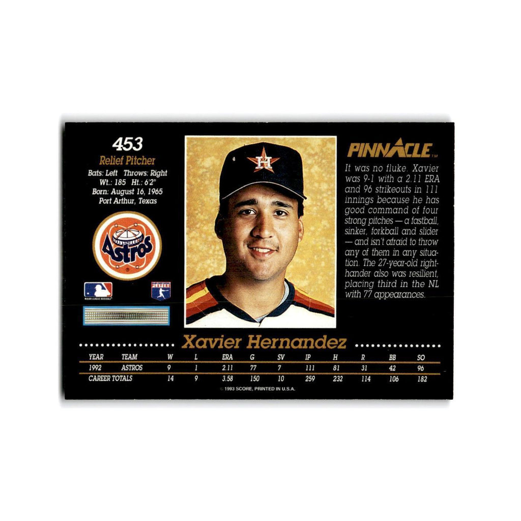 Xavier Hernandez 1993 Pinnacle #453 Houston Astros Baseball Card NM