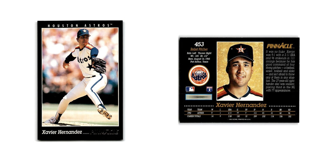 Xavier Hernandez 1993 Pinnacle #453 Houston Astros Baseball Card NM