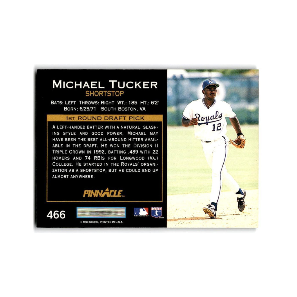 Michael Tucker Rookie 1993 Pinnacle #466 Kansas City Royals Baseball Card NM