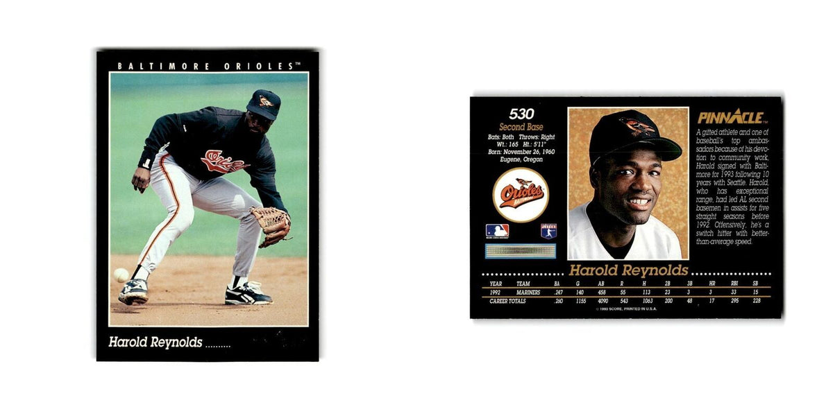 Harold Reynolds 1993 Pinnacle #530 Baltimore Orioles Baseball Card NM