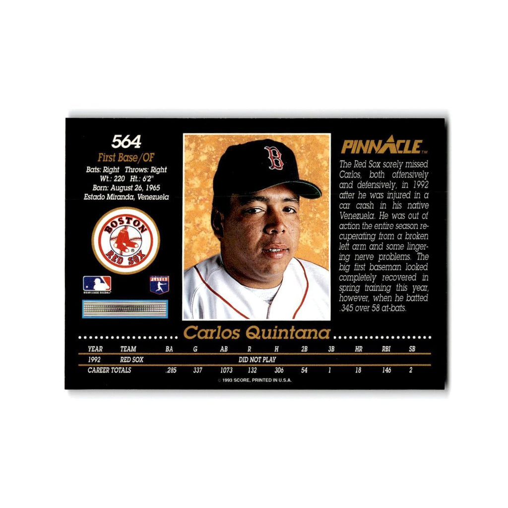 Carlos Quintana 1993 Pinnacle #564 Boston Red Sox Baseball Card NM