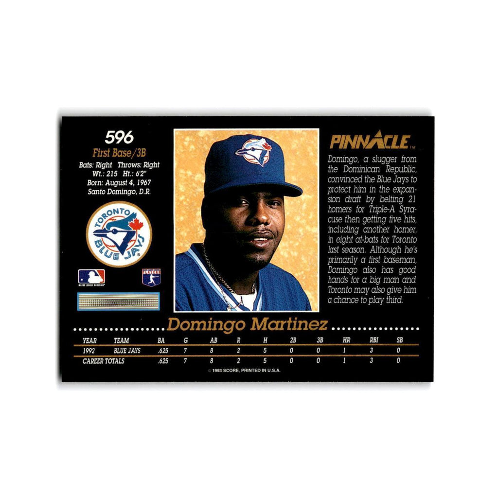Domingo Martinez Rookie 1993 Pinnacle #596 Toronto Blue Jays Baseball Card NM