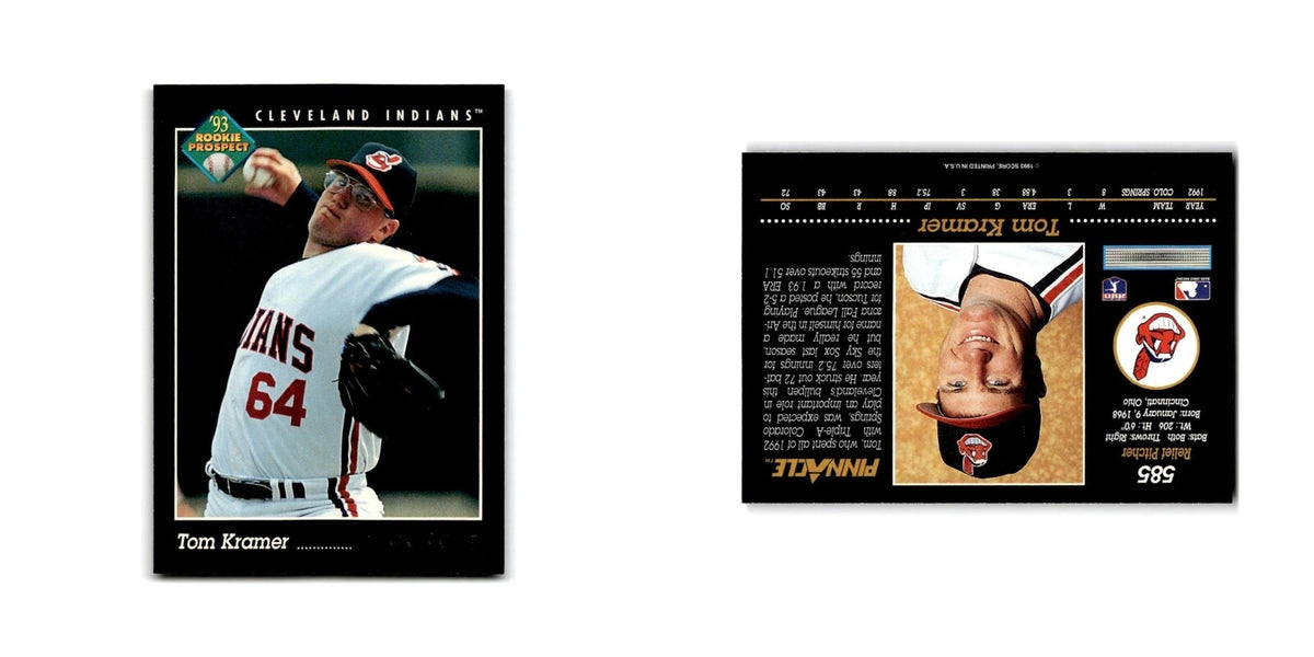 Tom Kramer Rookie 1993 Pinnacle #585 Cleveland Indians Baseball Card NM