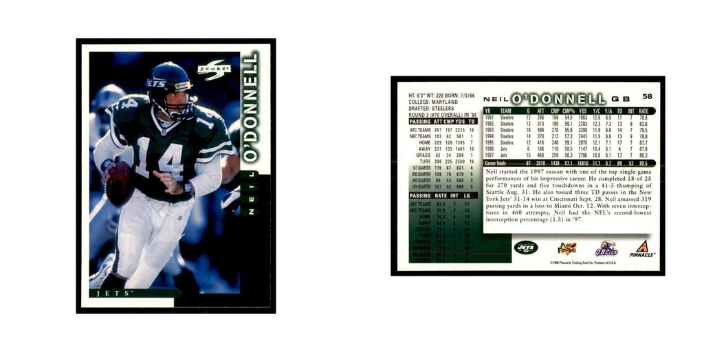 1998 Score Neil O'Donnell Football Cards #58