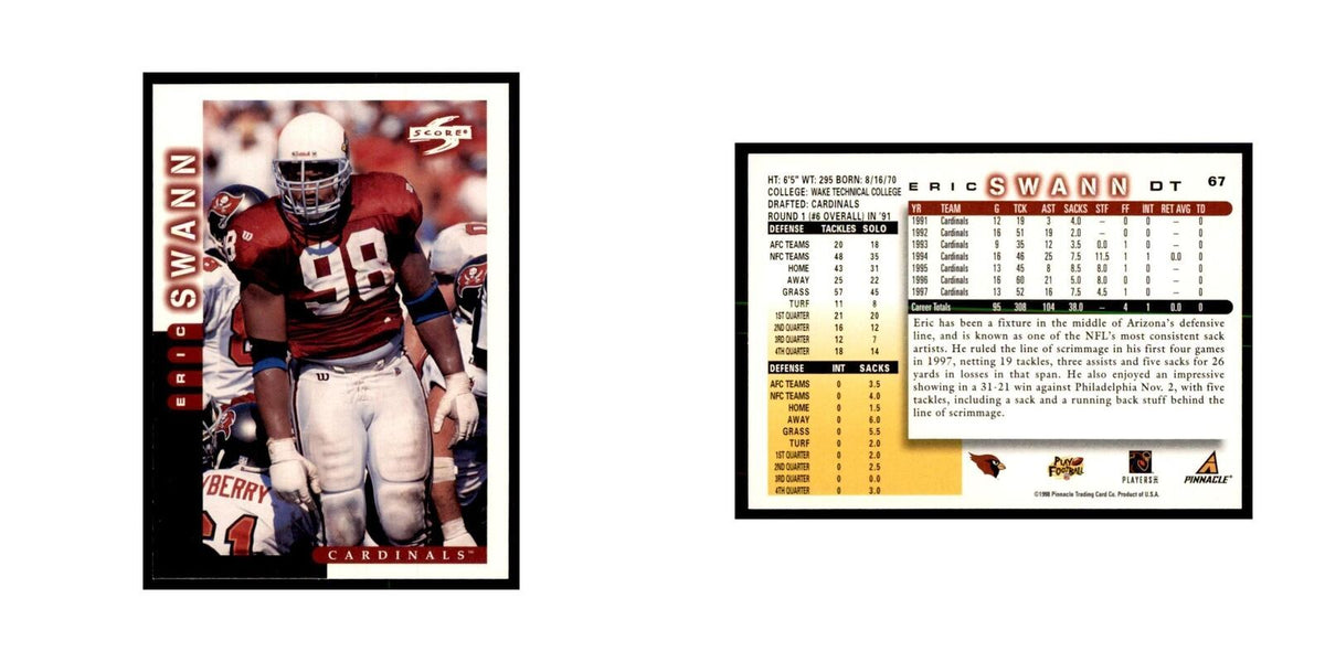 1998 Score Eric Swann Football Cards #67
