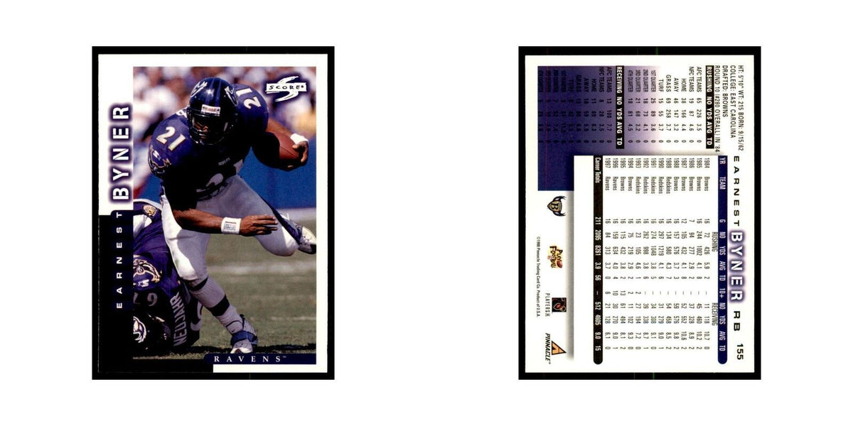 1998 Score Earnest Byner Football Cards #155