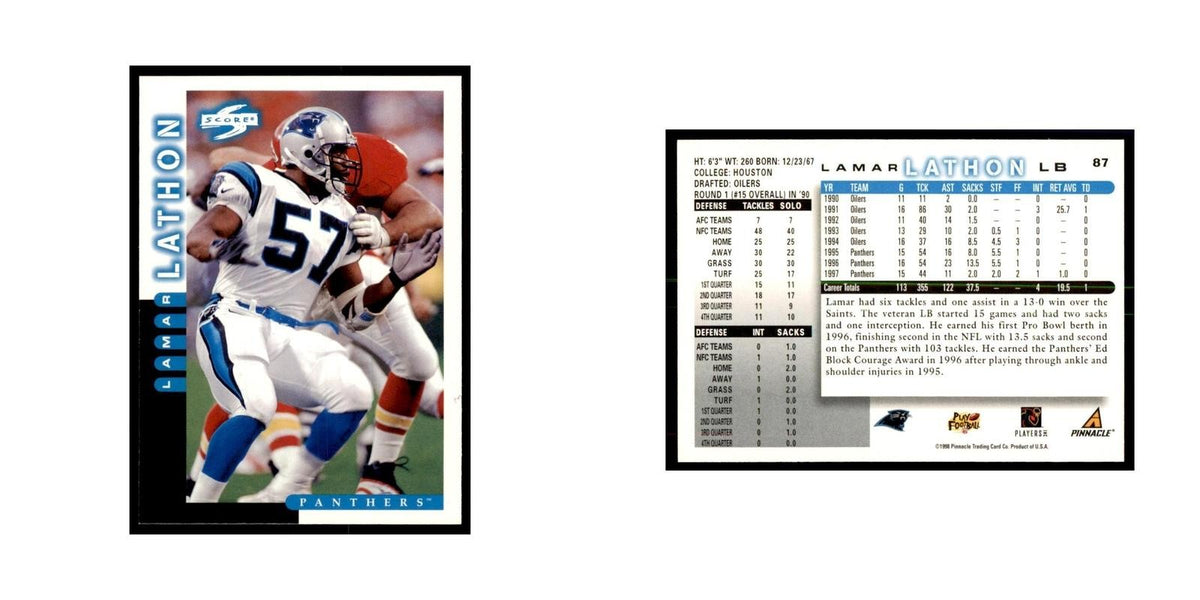 1998 Score Lamar Lathon Football Cards #87