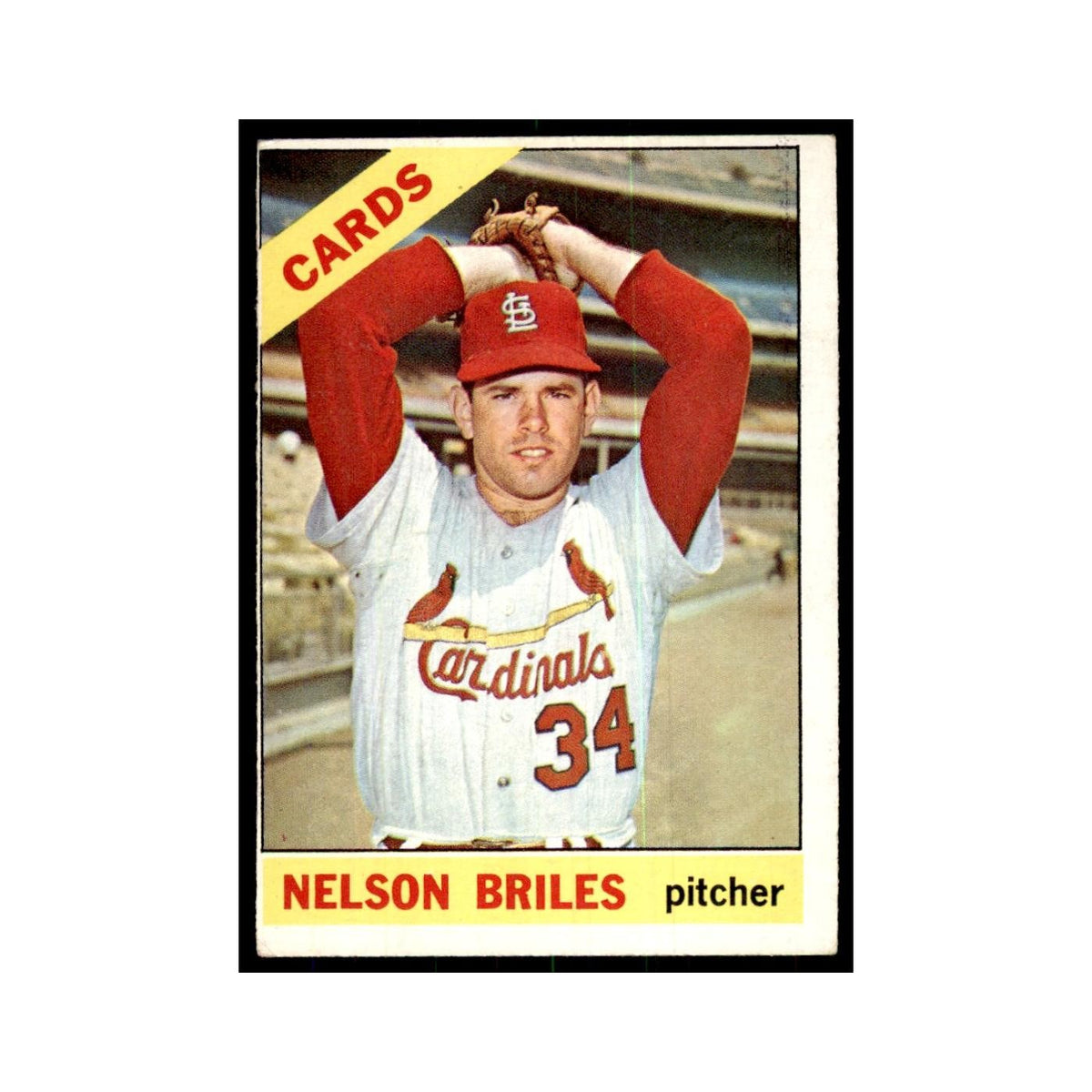 1966 Topps Nelson Briles Baseball Cards #243
