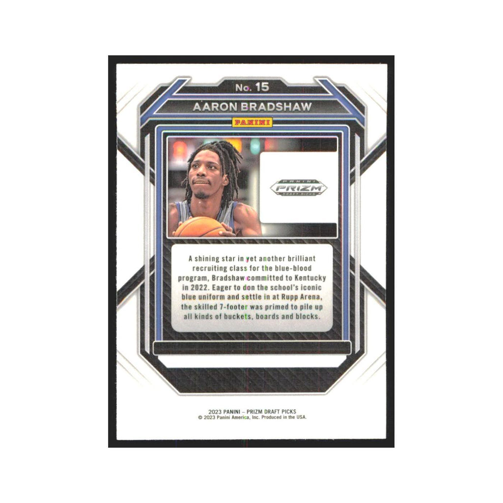 2023 Panini Prizm Draft Aaron Bradshaw Kentucky Wildcats #15