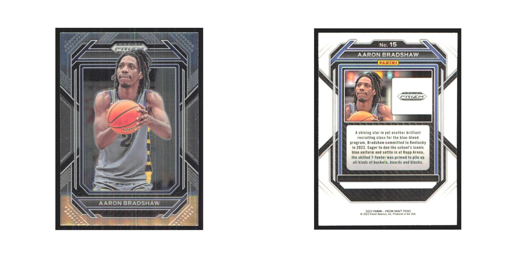 2023 Panini Prizm Draft Aaron Bradshaw Kentucky Wildcats #15