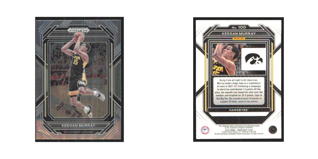 2023 Panini Prizm Draft Keegan Murray Iowa Hawkeyes #100
