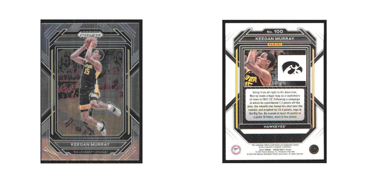 2023 Panini Prizm Draft Keegan Murray Iowa Hawkeyes #100