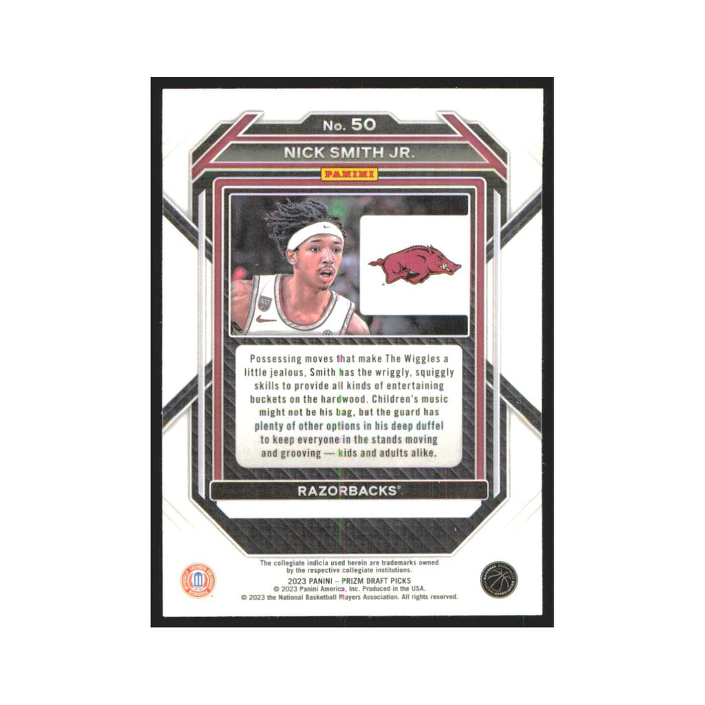 2023 Panini Prizm Draft Nick Smith Jr. RC Arkansas Razorbacks #50