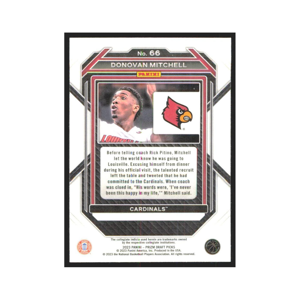2023 Panini Prizm Draft Donovan Mitchell Louisville Cardinals #66