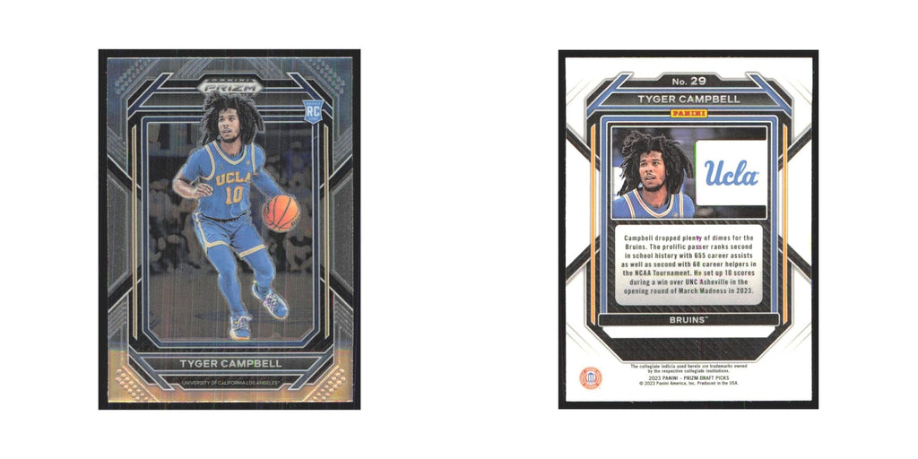 2023 Panini Prizm Draft Tyger Campbell RC UCLA Bruins #29
