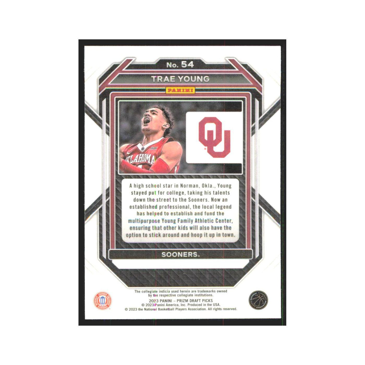 2023 Panini Prizm Draft Trae Young Oklahoma Sooners #54