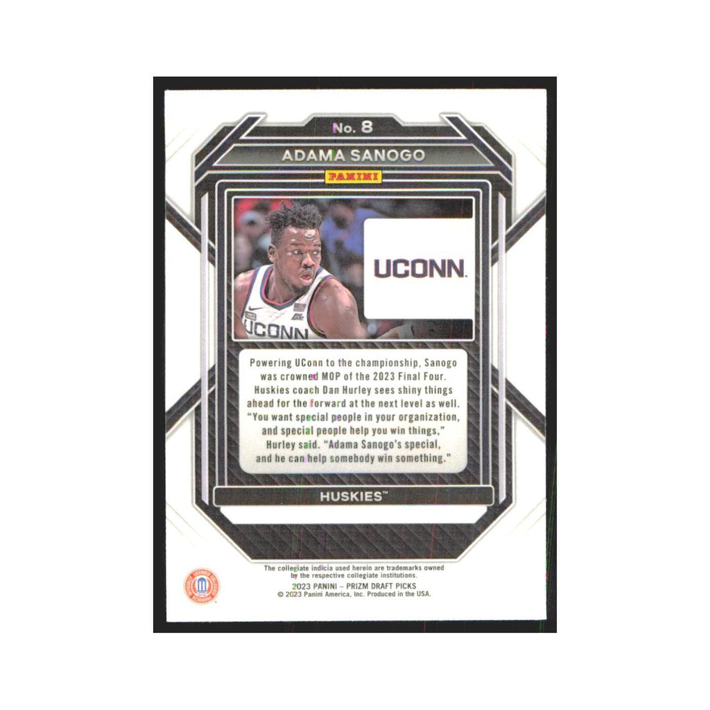 2023 Panini Prizm Draft Adama Sanogo RC Connecticut Huskies #8