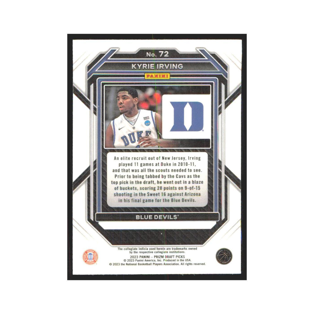 2023 Panini Prizm Draft Kyrie Irving Duke Blue Devils #72